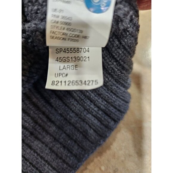 NWT‎ Men's IZOD Fair Isle 1/4 Zip Sweater Dark Gray Size Large - Picture 8 of 11